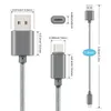 اكتب C Nylon Clired Micro USB Cables شحن بيانات مزامنة بيانات الشحن السري