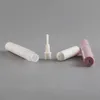 3mlホワイト/ピンクのプラスチックツイストアップペン、ポータブルDail Upペン、使い捨て可能なリップグロス/リップオイルペン、まつげの成長液容器F452