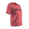 Neue Sommer Frauen Tops Oansatz T-Shirt Kurzarm Gestreiften T Shirts Tees Blusas Femininas Drop Verschiffen S M L XL plus Größe