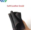 WJ 37/38CM Car Steering Cover DIY Steering Wheel Covers Soft Leather Braid Design With Needle and Thread Interior Kits