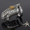 Ny enhetsdesign Ny -stålbälte för män Nya enheter Snake Design Cock Cage med avtagbar Spike Ring9661233