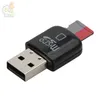 Mini USB Card Reader cheap cheapest whistle USB 2.0 T-flash memory TFcard /micro SD card reader TF card adapter 500 pcs