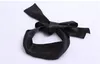 Svart Satin Ribbon Blindfold Sexy Eye Mask Patch Bondage Masque Mask Sex Aid Party Fun Flirt Sexleksaker för Kvinna Män Par