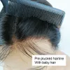 Parrucche Honrin Capelli Corti Bob Parrucca Anteriore Del Merletto Pre Pizzicate Attaccatura Dei Capelli Vergini Brasiliani Capelli Umani 150% Densità Glueless Nodi Candeggiati