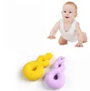 Silicone Eight Shape Teether Food Grade Silicone Teething Pendant Necklace Baby Chewing Bead Safe Teether Toy Sensory Necklace