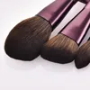 Brosses de maquillage de 12 Pièces Fondation Correcteur Contour fard à joues lèvres fard à paupières Sourcils Cheveux synthétiques (lilas) Livraison gratuite