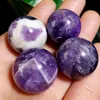 21-22 mm 4 pcs NATURAL Dream Amethyst Crystal sphere ball Orb Gem Stone healing as gift