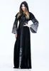 Theme Costume Halloween Party Cosplay Devils Women Vampires Witches Floor Length Dress With Shawl Bandage Robe Print Festival Wear Costumes