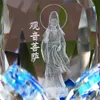 Crafts Crystal Lotus Flower Figurines Perfume Bottle Feng shui Car Decorative Glass Craft Scent Machine Flavoring in the car