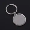 Whole-50Pcs Blank Metal Key Chain Promotion Key Tags Customize Logo Laser Key rings - 309u