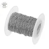 10 Yards/Roll 2mm 2.5mm 3mm Silver Tone Stainless Steel Bulk Necklace Extender Chain Link Chains for Jewelry Making Supplies