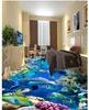 Foto personalizado mural wallpaper moderno mar mundo dolphin agua coral dormitorio 3d dormitorio cocina baño piso pintura azulejos