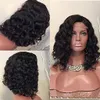 Black Women Curly Brazilian Virgin Hair Lace Front Wigs Human Hair Wigs Glueless with Baby Hair(14 inch with 150% density)