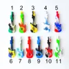 Wholesale Guitar Silicone Smoking pipe Silicone Tobacco Hand Pipe with glass bowl Oil Rig Sillicone Bongs