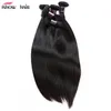 Ishow 8a Brasiliansk rakt 3st Virgin Hair Weave Bundlar för Kvinnor Flickor Alla Ages Naturliga Svart Färg Peruanska Malaysiska Human Hair Extensions