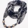 Nuova collana con ciondolo sciarpa Collane della Boemia per le donne Sciarpe di chiffon Ciondolo Gioielli Avvolgere Foulard Accessori femminili GA368