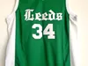 Herren Charles Barkley #34 Basketball-Trikots Leeds High School Green Vintage College Blue Navy genähte Hemden