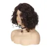 Peruca curta curly perucas sintéticas para loira misturada marrom africano penteado mulheres perucas cabelo cosplay 2 cores