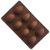 Stampo per cioccolato a forma di uovo in silicone a 8 fori, uova di Pasqua, stampi per ghiaccio, strumenti per decorare torte da forno fai da te candy bar da cucina