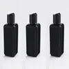 100pcs/lot 100ml Empty Black Plastic Cosmetics Lotion square Bottle With Disc Screw Lid 100cc Shampoo PET Containers,Cosmetic Packaging