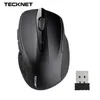 TeckNet Pro 2,4 GHz kabellose Maus, Nano-Empfänger, ergonomische Mäuse, 6 Tasten, 2400 DPI, 5 Anpassungsstufen für Computer, Laptop, Desktop