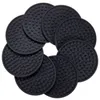 4.3inch 6pcs/set Black Round Silicone Drink Coasters Cup Mat Cup Costers Tableware with holder 60pcs AAA780