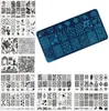 Wholesaleネイルアートスタンプスタンプイメージプレート6 * 12cmステンレススチールネイルテンプレートマニキュアステンシルツール20スタイル