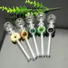 Fabricação de cachimbos de vidro Bongos soprados à mão Novo pote reto de bolha grande de vidro circular colorido