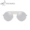 2021 runde Metall Sonnenbrille Männer Frauen Mode Gläser Marke Designer Retro Vintage UV400 Mit Fall Box