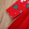 Weihnachten Kinder Kleider für Mädchen Kleinkind Baby Mädchen Kleidung Langarm Cartoon Schneemann Druck Mädchen Kleid Boutique Weihnachten Mädchen Kleidung 2-6T