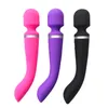 10 Speeds Dual Vabration AV Vibrators Rechargeable Magic Wand Massager Body massage G-spot Clitoris Vibrator Sex toys