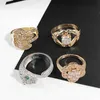 Europa na moda brilhante zircão banda anéis strass colorido mulheres delicadas de cristal anel de casamento moda mistura de jóias