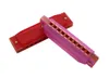 Plast harmonica leksak barn musik utbildning instrument (Ramdom färg från bule, grön, rosa, gul och röd)