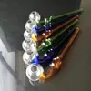 Pipes à fumer Pot à bulles de flexion d'os de paturon de couleur Vente en gros de narguilé en verre, raccords de conduite d'eau en verre