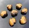 Factory Direct Pure Natural Tiger Eye Stone Hjärtformade halvädelstenar Pendant halvfabrikat