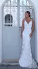 Prom Ball Gown Dresses Long Sheath Mermaid White Evening Dress V-neck Women Formal Party Gown Wedding Party Guest Dress