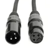 3pin DMX-kabel med XLR-kontakt 3pin-3pin Signal XLR-anslutning DMX Kabellängd Tråd 2M 3M för rörligt huvudljus par ljus