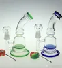 Bangs en verre conduites d'eau en verre épais bong en verre conduites d'eau colorées avec clou de dabber contenant de l'huile de cire