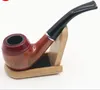 Fume-cigarette à filtre acrylique, fume-cigarette, manche à tabac avec manche courbé et pipe en bois.