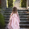 Прекрасный Привет-Lo Цветочница платья Jewel шея кружево с длинным рукавом Bow малышей Pageant платье Пышного Многоуровневый сатин девушка Pageant платье