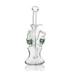 9.1Inchs Recycler Dab Rigs Water Bongs Hookahs Tillbehör unika bongvattenledningar Röker Shisha 14mm Joint