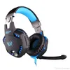 G2100 3.5mm Gaming Headphone Vibration Funktion Headset med Mic Stereo Bass Earphone LED Light för PC Laptop Hög kvalitet