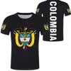 コロンビアTシャツDIYフリーカスタムメイドネーム番号COL TシャツNation Flag Coスペイン語共和国カントリーロゴプリント写真0服