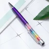 Creative rainbow colorful crystal pen diamond top bling ballpoint pen promotional advertising cheap crystal pen