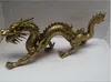 Exquisite copper brass household long 11 inch metal crafts home decoration brass Chinese carved dragon statue dragon sculpture5430402