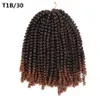 8 polegadas de crochet tranças ombre twist torcendo cabelo kanekalon pêlos sintéticos extensões tranças 110g / pacote para mulheres