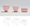 China Color rosa cerámica Kung Fu taza de té Magnolia Mini tazas de porcelana portátil chica mujer regalo tazas de café