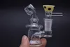 Gruby Dab Rig Nano Bubbler Oil Rig Heady Glass Dab Rigs 14mm fajka wodna Bong Recycler Pyrex Mini Bongo z miska do palenia 1 sztuk
