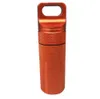 XXL Aluminum Alloy Pill Box Bottle Holder Container Waterproof Storage Airtight Cylinder with Ring Stash Metal Container