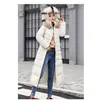 Wjustforu Fashion Long Down Coat Women Bodycon Warm Fur Down Jacket Female Parke Cashmere Bandage Duck Jacket Female Hooded Slim